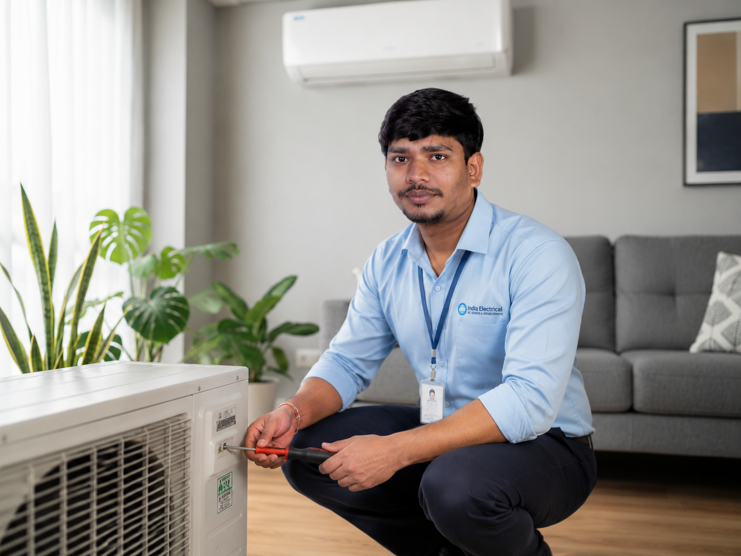 Professional AC technician